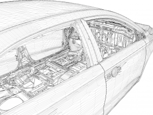 Body of Car High Detail 3D Model