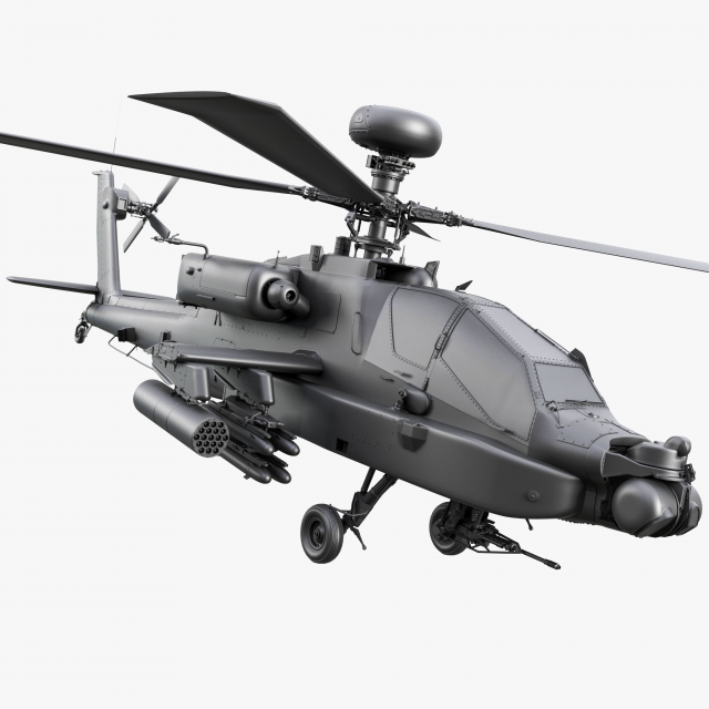 Boeing AH-64D Longbow Apache Attack Helicopter 3D मॉडल .c4d .max .obj .3ds .fbx .stl .blend 