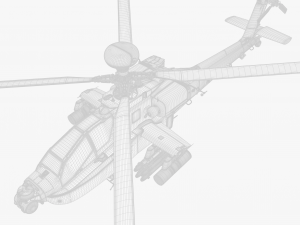 Boeing AH-64D Longbow Apache Attack Helicopter 3D मॉडल