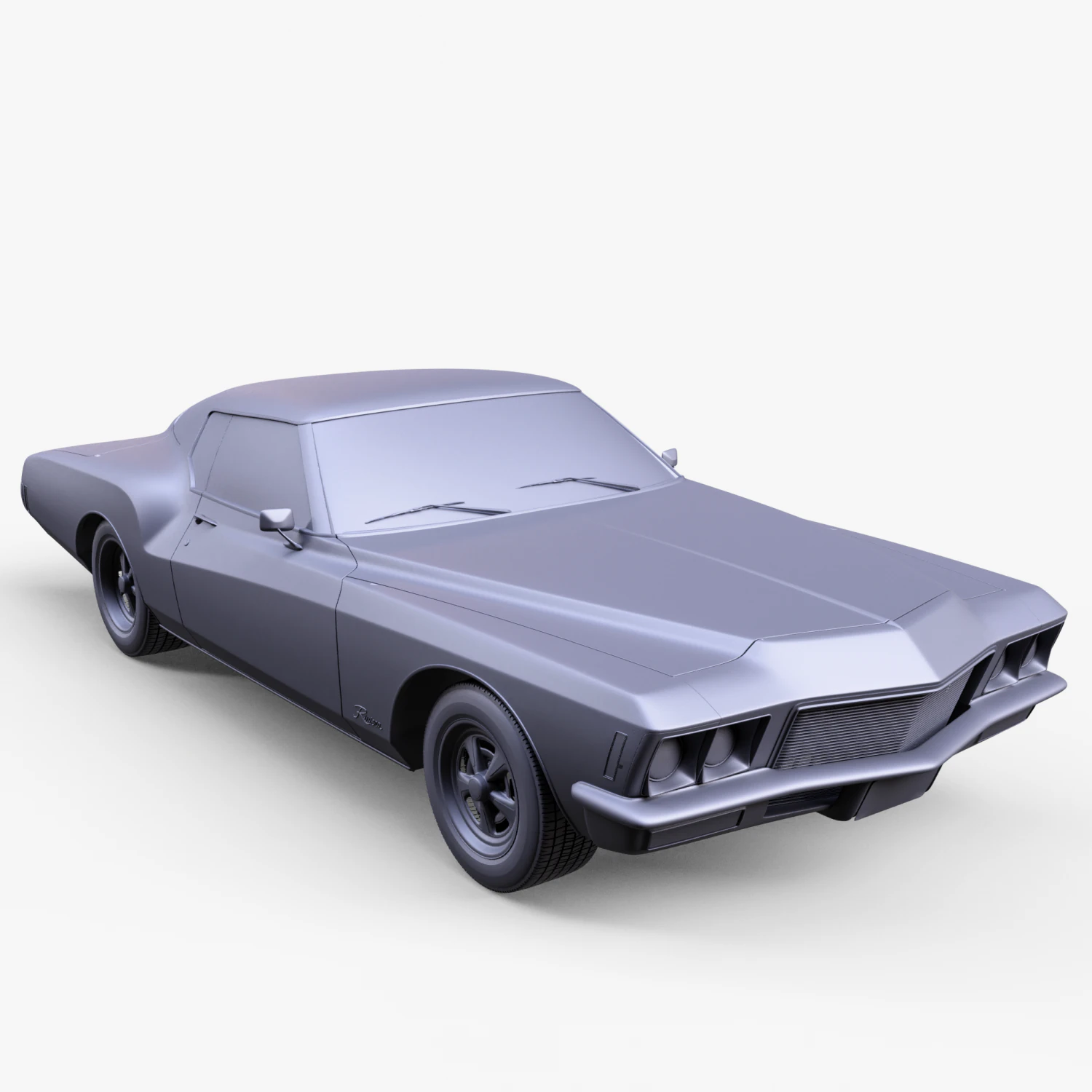 Buick Riviera 71 3D Model .c4d .max .obj .3ds .fbx .stl .blend 