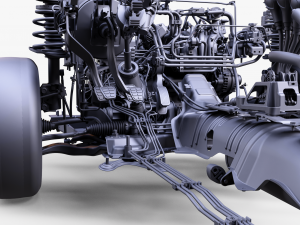 Chassis Car Detailed Modello 3D