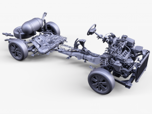 Chassis Car Detailed 3D Model