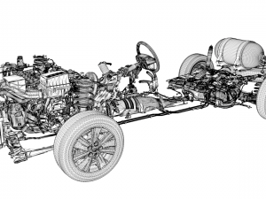 Chassis Car Detailed Modello 3D
