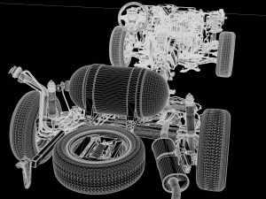 Chassis Car Detailed Modello 3D