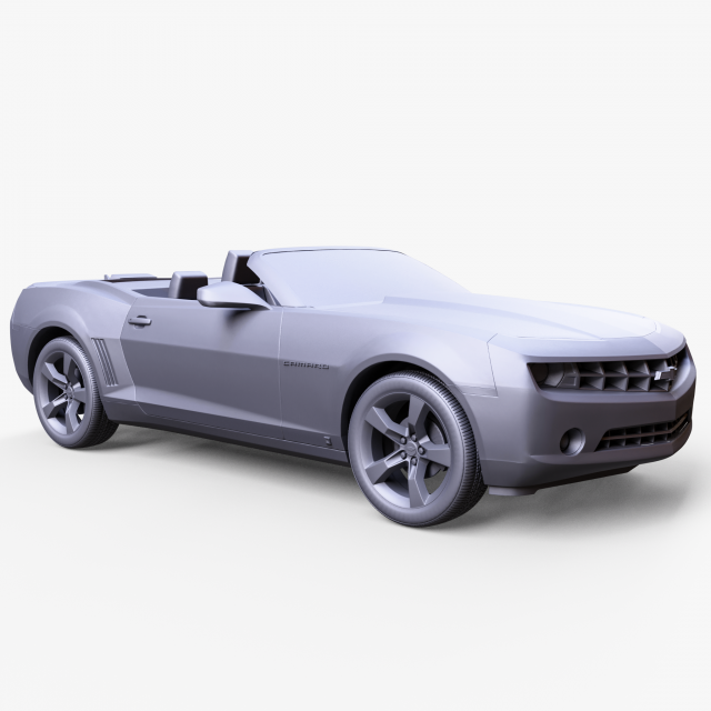 Chevrolet Camaro Convertible 2011 3Dモデル .c4d .max .obj .3ds .fbx .stl .blend 