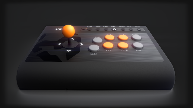 Arcade fight stick krom 3D 모델 .c4d .max .obj .3ds .fbx .stl .blend 