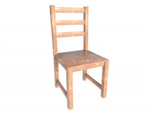 Деревянный стул 3D Модель