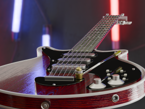RED SPECIAL GUITAR Model 3D