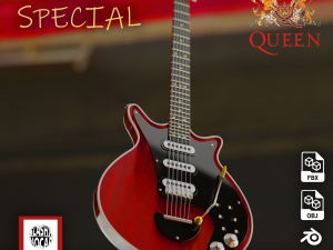 RED SPECIAL GUITAR 3D Модель