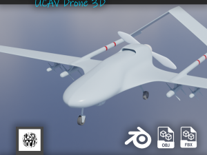Bayraktar tb2 UCAV Drone 3D-Modell