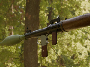 RPG-7 LOW-POLY ROCKET LAUNCHER GAME READY ASSET 3D Model