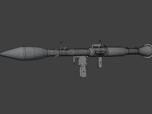 RPG-7 LOW-POLY ROCKET LAUNCHER GAME READY ASSET 3D मॉडल