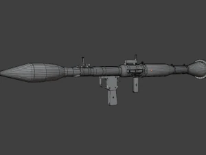 RPG-7 LOW-POLY ROCKET LAUNCHER GAME READY ASSET 3D Model