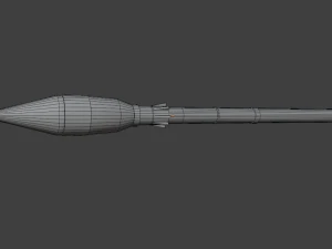 RPG-7 LOW-POLY ROCKET LAUNCHER GAME READY ASSET 3D Model