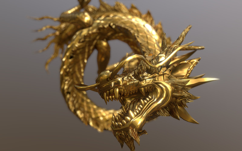 Lowpoly Rigged Dragon 3D Model .c4d .max .obj .3ds .fbx .stl .blend 
