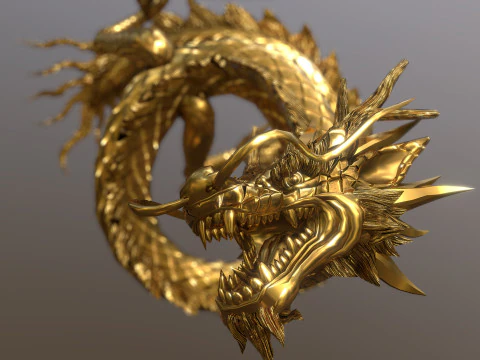 Drago truccato Lowpoly Modello 3D