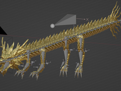 Lowpoly Rigged Dragon 3D Model