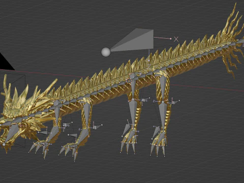 Lowpoly Rigged Dragon 3D Model