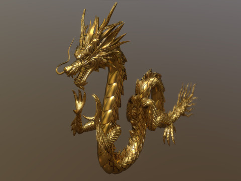 Lowpoly Rigged Dragon 3D Model
