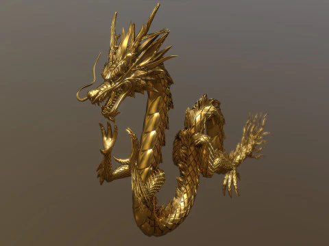 Lowpoly Rigged Dragon 3D Model