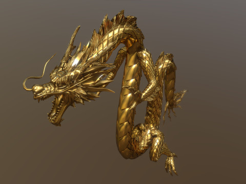 Lowpoly Rigged Dragon 3D Model