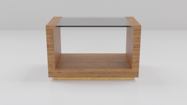 Wooden Coffee Table 3D Model .c4d .max .obj .3ds .fbx .stl .blend 
