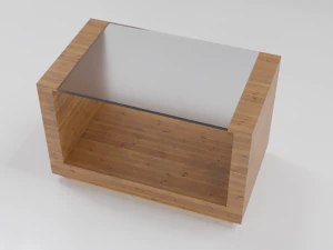Wooden Coffee Table 3D Model