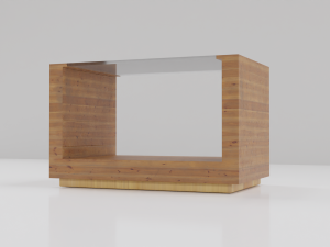Wooden Coffee Table 3D Model