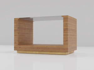 Wooden Coffee Table 3D Model