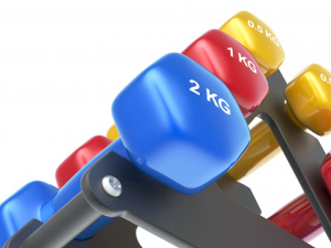 Fitness Weights Stack with Fitness Weights 3D Model
