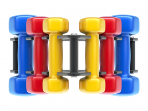 Fitness Weights Stack with Fitness Weights 3D Model