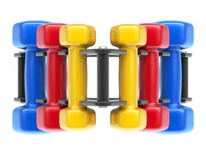 Fitness Weights Stack with Fitness Weights 3D Model