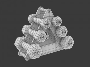 Fitness Weights Stack with Fitness Weights 3D Model