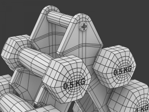Fitness Weights Stack with Fitness Weights 3D Model
