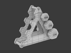 Fitness Weights Stack with Fitness Weights 3D Model