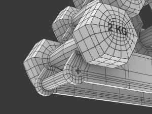 Fitness Weights Stack with Fitness Weights 3D Model