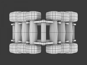 Fitness Weights Stack with Fitness Weights 3D Model