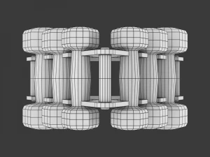 Fitness Weights Stack with Fitness Weights 3D Model
