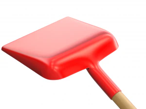 Red Snow Shovel 3D Model