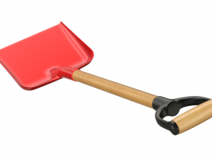Red Snow Shovel Model 3D
