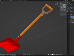 Red Snow Shovel Model 3D