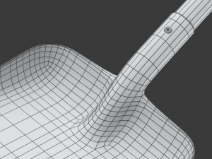 Red Snow Shovel Model 3D
