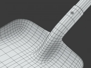 Red Snow Shovel 3D Model