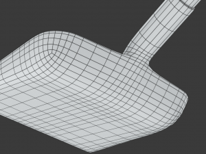 Red Snow Shovel Model 3D