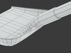Red Snow Shovel 3D Model