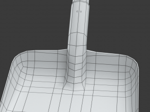 Red Snow Shovel Model 3D