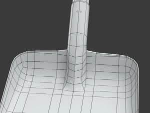 Red Snow Shovel 3D Model