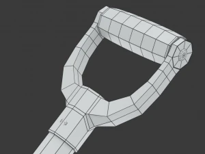 Red Snow Shovel 3D Model