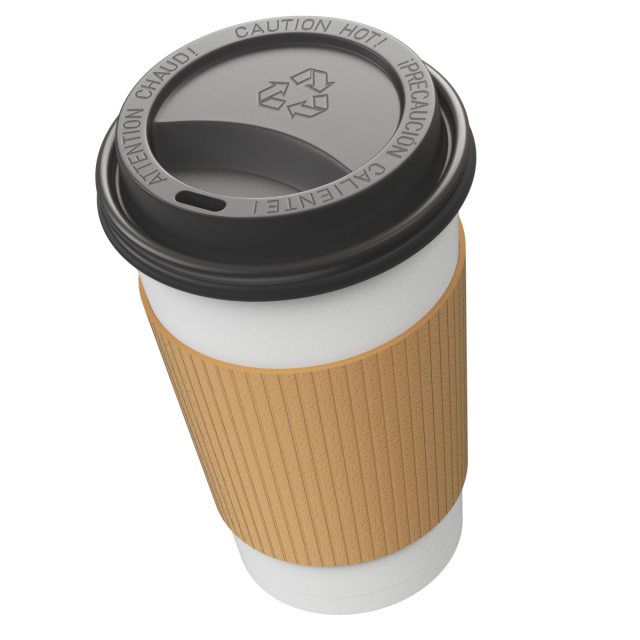 Takeout Coffee Cup with the Lid Modello 3D .c4d .max .obj .3ds .fbx .stl .blend 