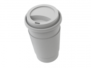 Takeout Coffee Cup with the Lid Modello 3D